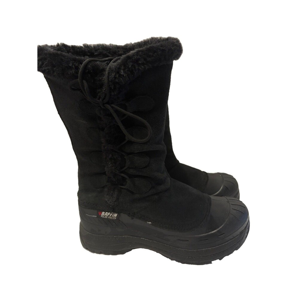 Baffin Brand Canadian Womens Snow Winter insulated  Boots Black suede  8